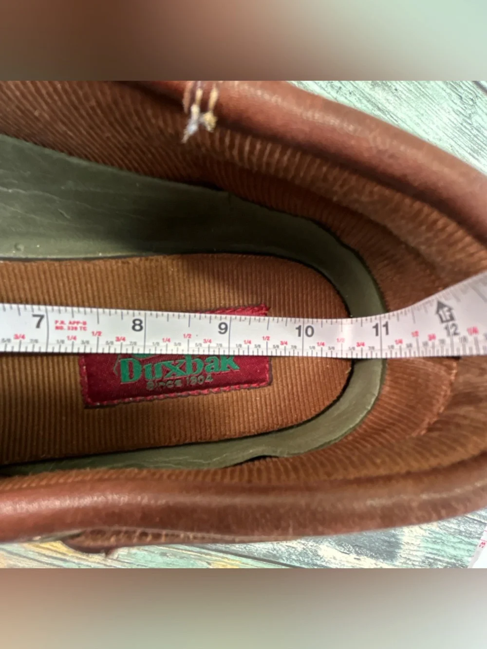 DUXBAK Decked Boat Shoe 10.5 Vintage Moc Toe Loafers Casual Shoes Brown Leather
